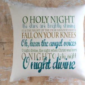 Christmas Pillow, Oh Holy Night, Jesus, Religious..