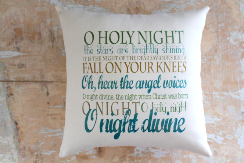Christmas Pillow, Oh Holy Night, Jesus, Religious Christmas, Christmas Decor, Holiday Decoration