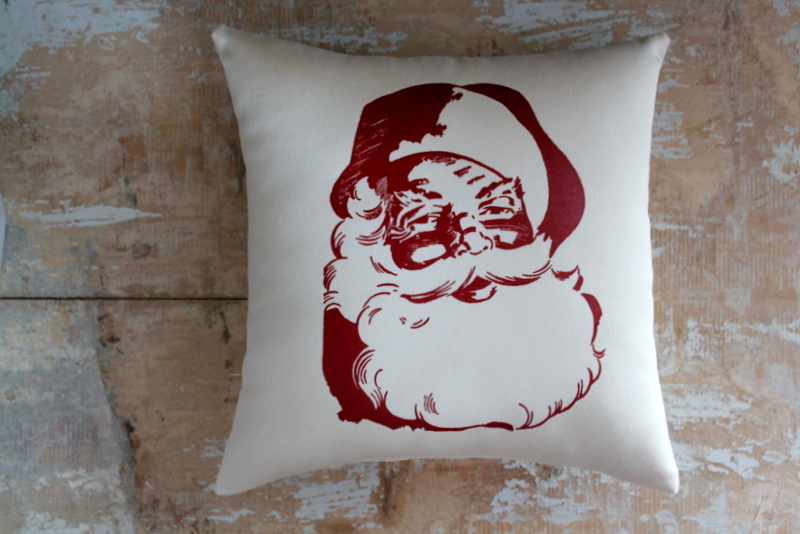 Christmas Pillow, Santa, Holiday Decoration, Chirstmas Pillow, Merry Christmas