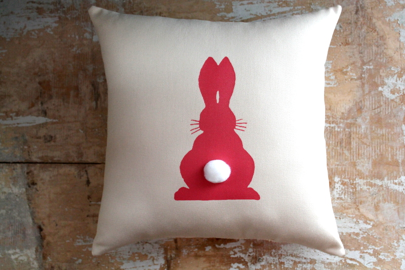 Easter Pillow, Bunny Pillow, Easter Decor, Cottage Decor