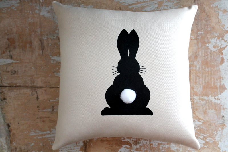 Easter Pillow, Bunny, Rabbit, Easter Decor, Home Decor, Cottage Decor